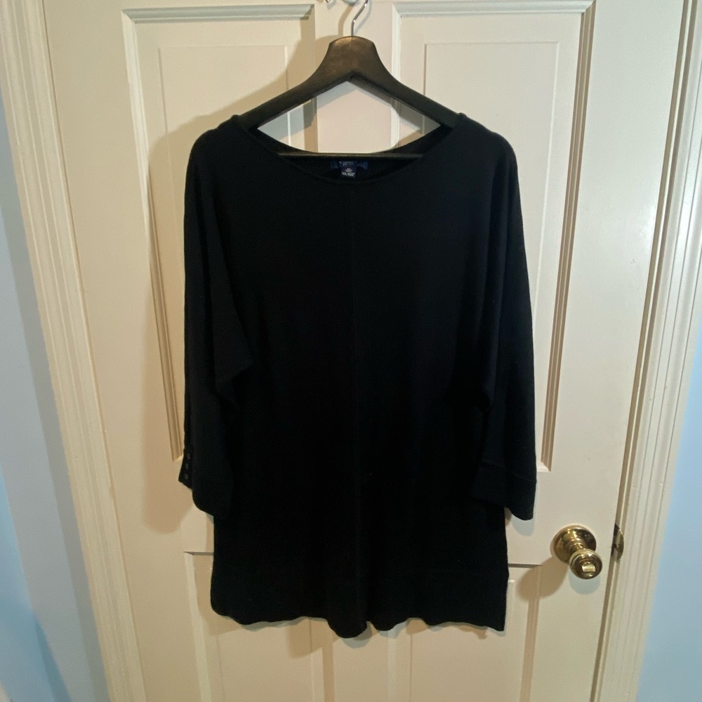 Chaps Black Sweater - Missing Belt SIZE XL